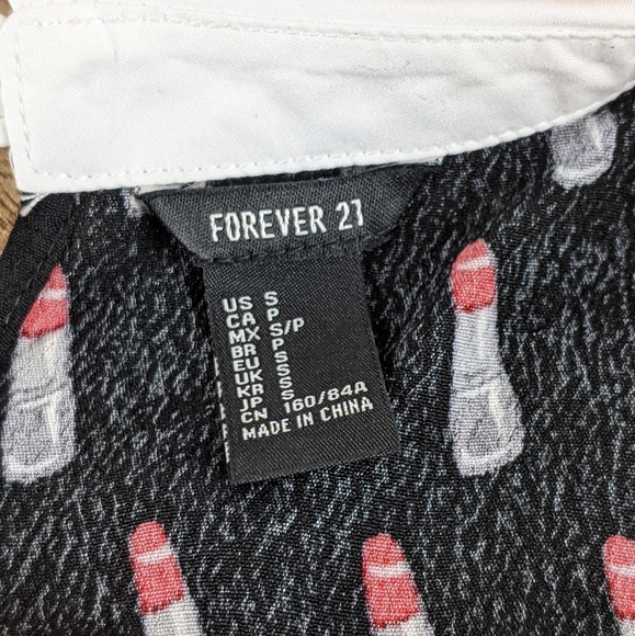 Forever 21 Lipstick Pattern Dress (Size: Small) - Picture 11 of 15